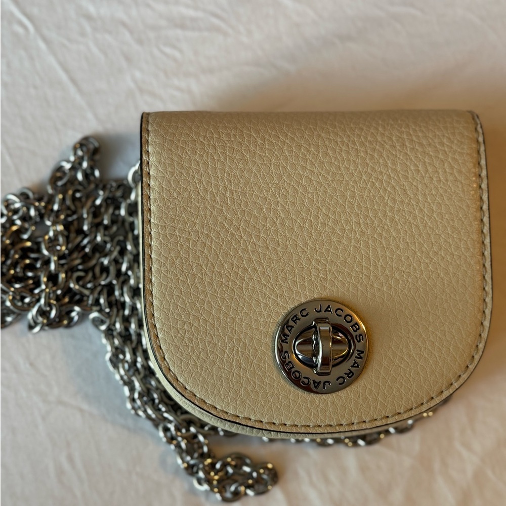 Marc Jacobs Beige Mini Bag with Silver Chain
